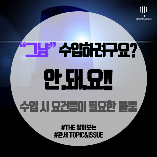  [THE 쉬운 관세 지식]  수입 시 요건 등이 필요한 물품