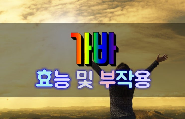  신경안정에 도움을 주는 가바 GABA 효능 및 부작용