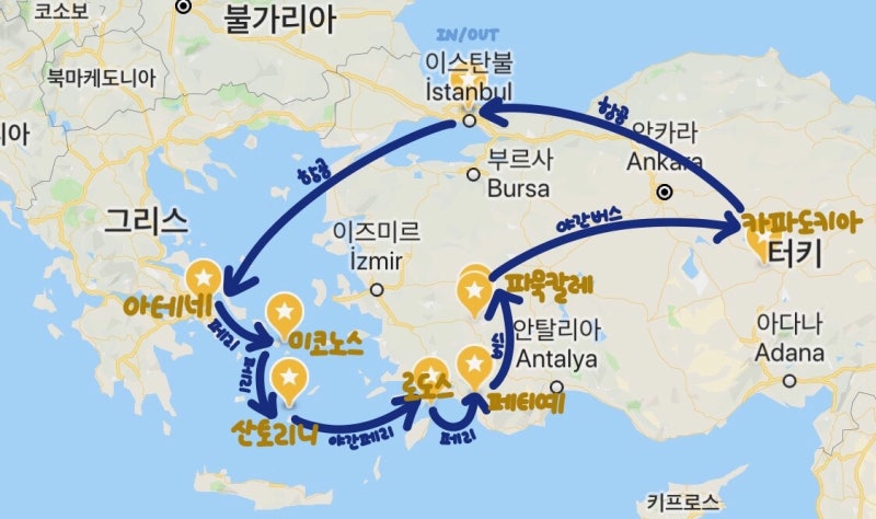 터키여행, 그리스여행을 한번에 다녀온 코스&여행경비 총정리!