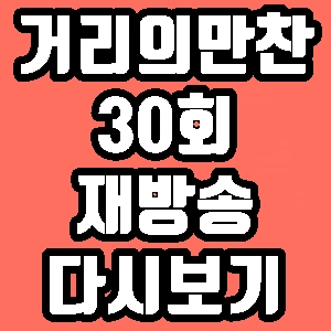  거리의 만찬 이외수 졸혼 전영자 30회 재방송 다시보기 방송시간 편성표