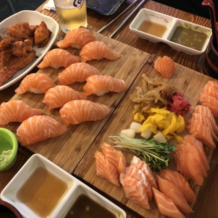  광주 첨단 연어맛집, 연어초밥 연어사시미 맛이 일품인 "첨단영도씨"