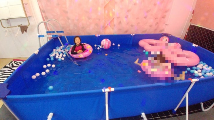  하원후 캐리키즈카페ifc몰점에서 캐리풀파티 풀파티 물놀이 했어요