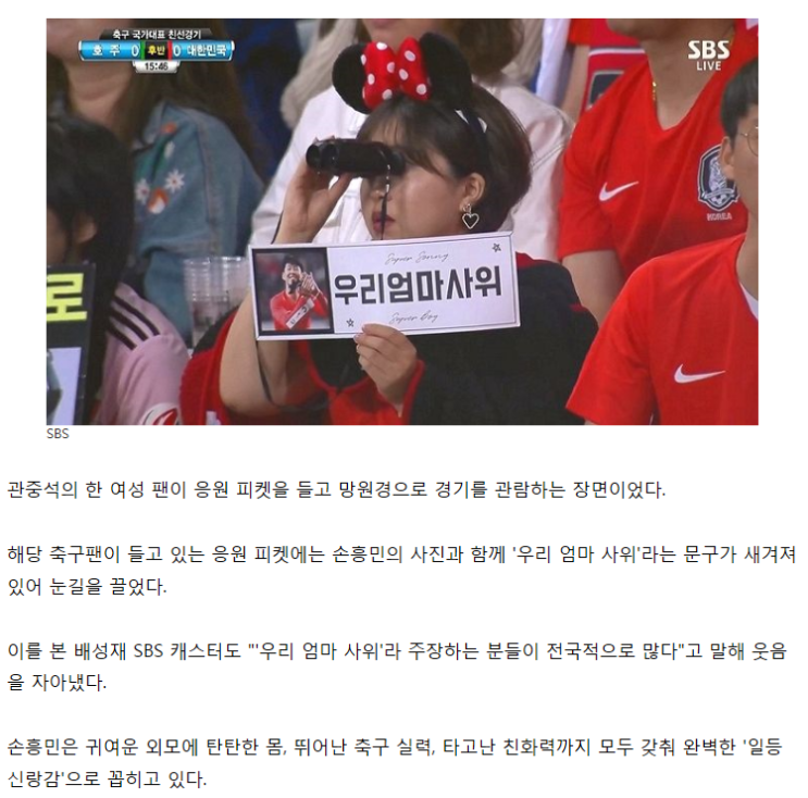  손흥민 엄마, 아빠