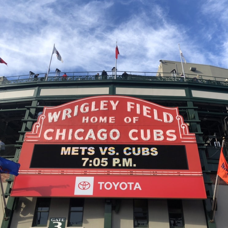  [ 미국여행 ] ''CHICAGO'' 시카고 투어 :  시카고 야구 관람하기 _ 위글리 필드. Wrigley Field : METS VS. CUPS