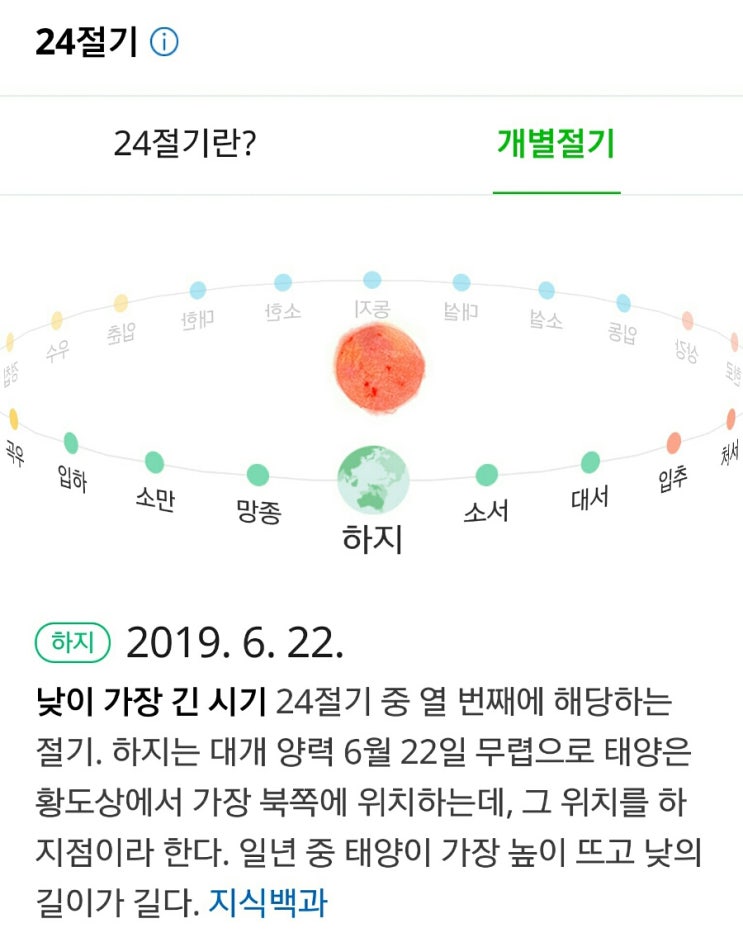  하지 / 절기