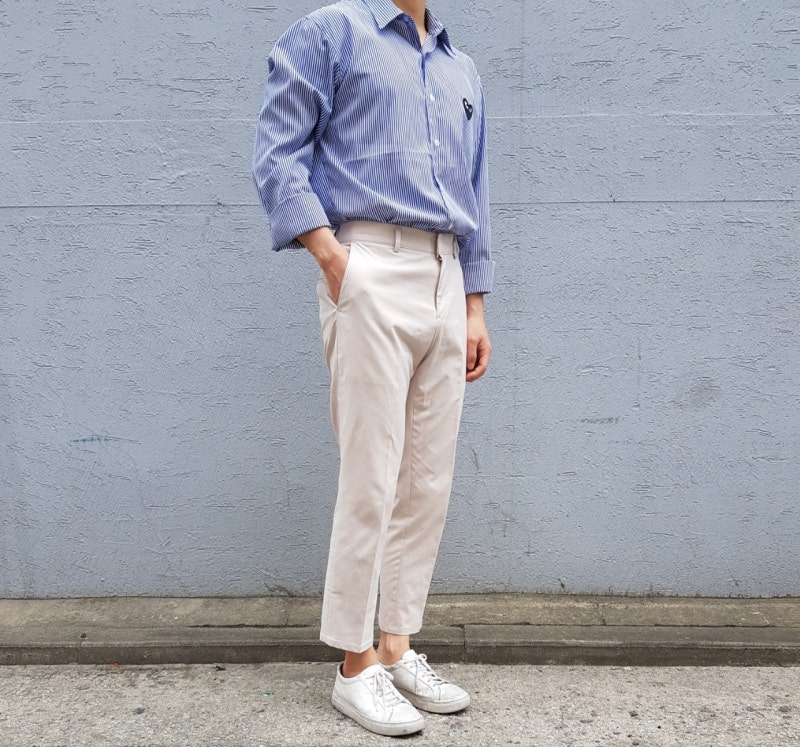 꼼데가르송 스트라이프 셔츠 블랙와펜 구매팁 및 코디 네이버 블로그