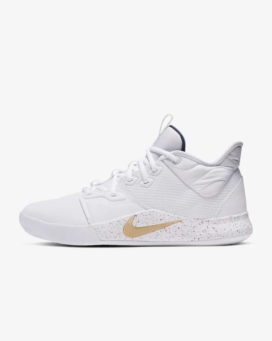  PG3국대,PG3화이트골드네이비레드,PG3USA,PG3,폴조지,Nike PG3 Men's Basketball Shoes White/Metallic Gold/Midnight Navy/University Red