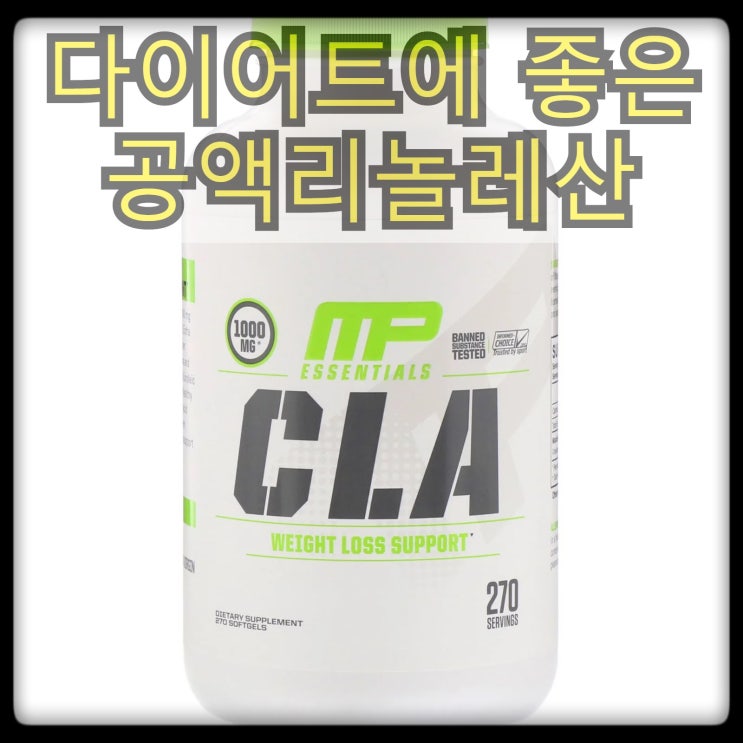  [머슬팜] CLA 공액리놀레산, 1000 mg, 270 소프트젤