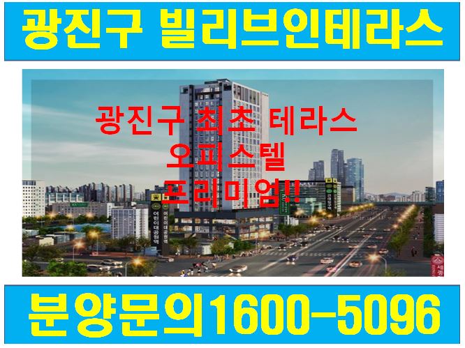  [공지][전국부동산114]서울 광진구 최초 테라스복층 오피스텔 신세계건설 빌리브인 테라스 분양문의