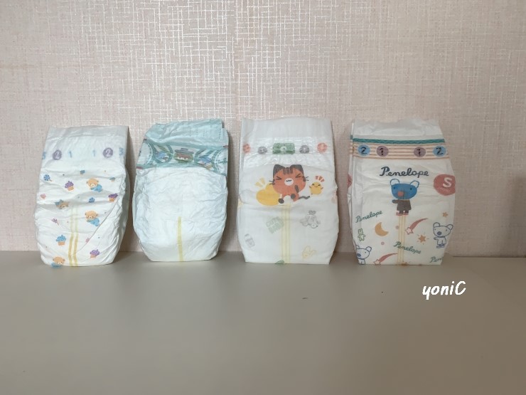  리뷰_ 신생아 기저귀 비교 (펨퍼스, 페넬로페, 나비잠, 하기스)