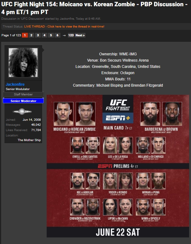  [WD] UFC, 정찬성 58초만에 모이카노에 TKO 승! 해외반응