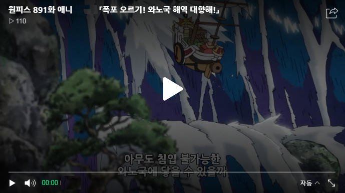  원피스 891화 애니 [한글자막 HD고화질