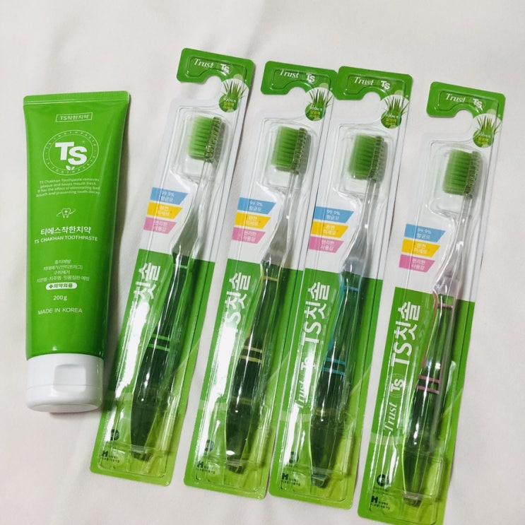  TS트릴리온 TS 착한치약 200g & TS칫솔 온 가족이 함께 사용하기 좋은 치약