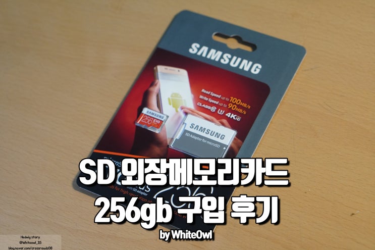  micro SD 메모리 카드 256gb 구입 후기 스마트폰과 미러리스 DSLR 4k 용량 압박 벗어나기