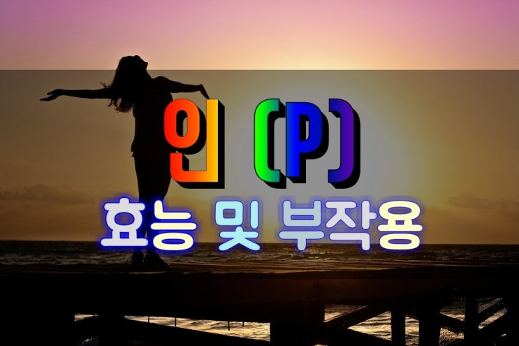  성장의 핵심 인자 인 P 효능 부작용 분석, 멀티 미네랄 추천