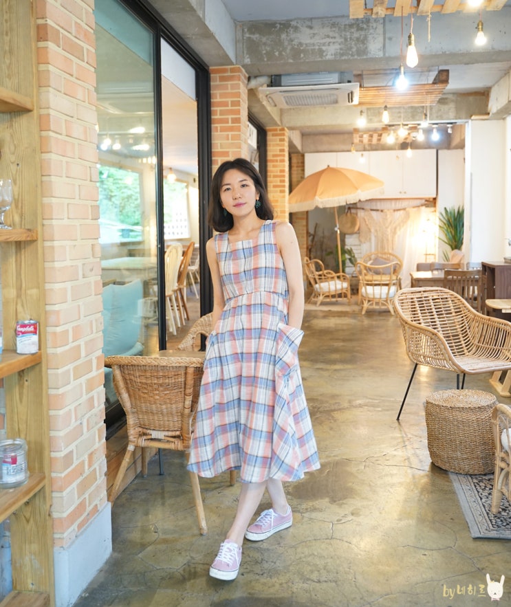 카미노스트릿 스퀘어넥 린넨 체크원피스 여름여름해 카미노스트릿 스퀘어넥 린넨 체크원피스 여름여름해