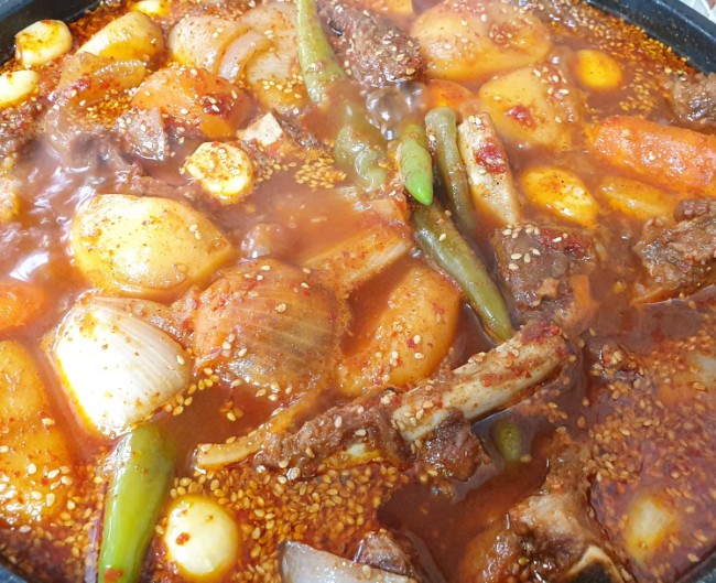  매콤 등갈비찜, 김치죽