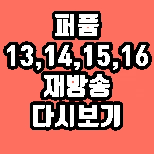 퍼퓸 13회 14회 15회 16회 줄거리 재방송 다시보기 방송시간 편성표