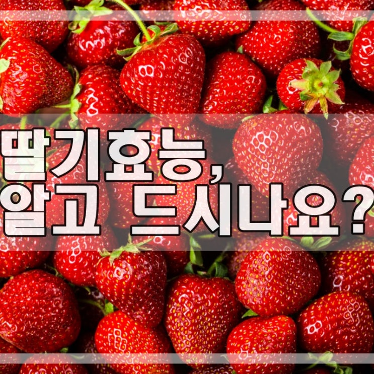  딸기 효능, 10가지 알고가세요~