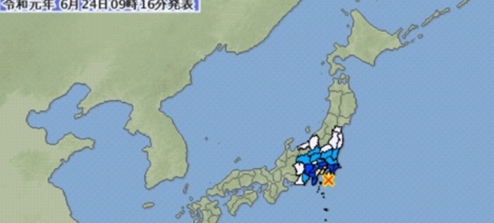 일본 도쿄 인근서 규모 5.5 지진 발생