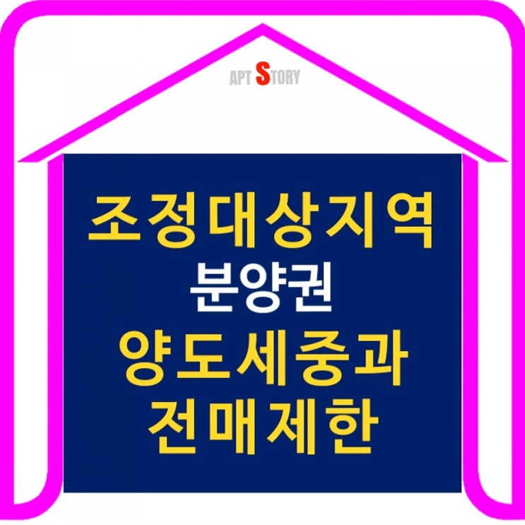  조정대상지역 분양권 양도세 세율과,전매제한