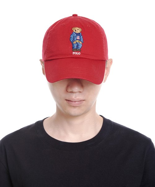 [한정특가] POLO RALPH LAUREN (폴로 랄프 로렌) 폴로 코튼치노 폴로 유니버시티 베어 캡-레드[MAPOHGS0J410177]