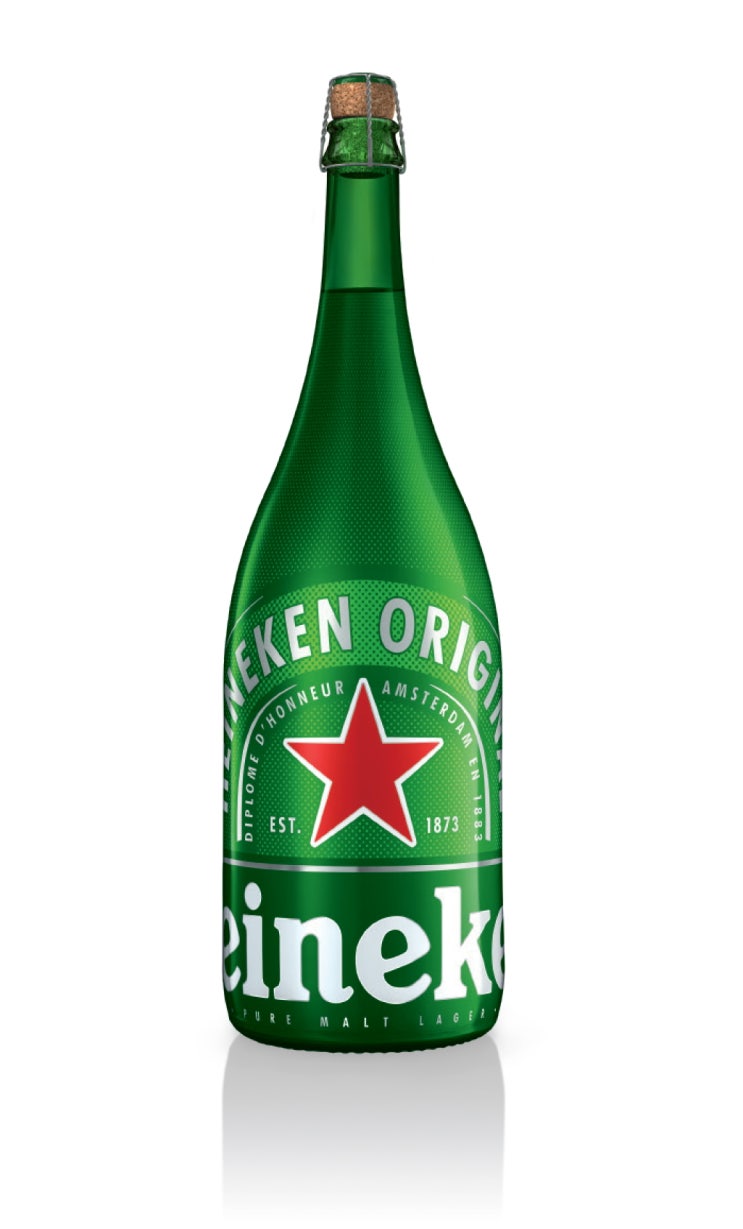  하이네켄, 1.5리터 샴페인 병에 담긴 맥주 하이네켄 매그넘 눈길