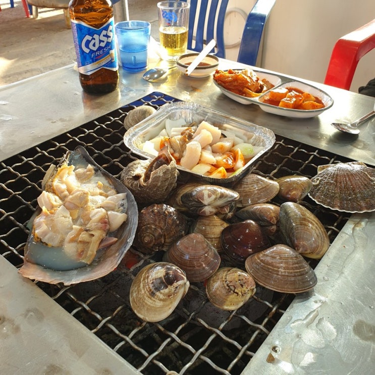  광주근교 고창구시포해수욕장맛집/고창서해바다1호점/조개구이/백합탕 칼국수