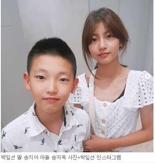  박잎선, 딸 송지아.아들 송지욱 근황 공개.."예쁜이들"