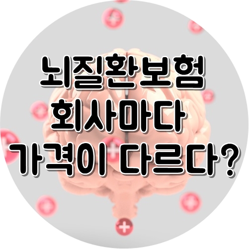  뇌질환보험 회사마다 가격이 다르다?