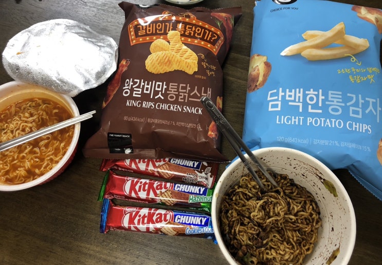  이마트 24 -짜파게티 .민생면 담백한 통감자 후기