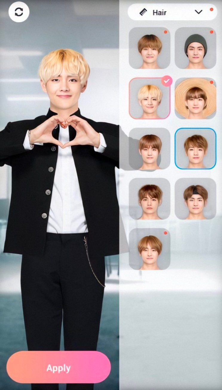  방탄소년단 뷔의 BTS WORLD 속 사진 미리보기