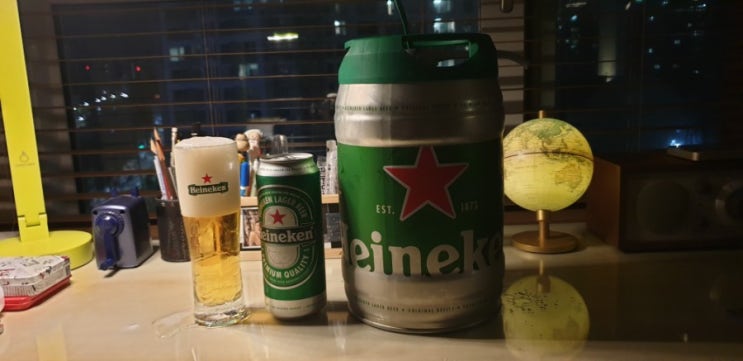  맥주전용잔 득템( 기네스,하이네켄)