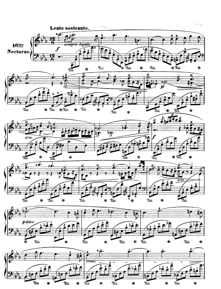 쇼팽 녹턴 16번 Nocturne No.16 E Major Op.55-2 악보 쇼팽 녹턴 16번 Nocturne No.16 E Major Op.55-2 악보