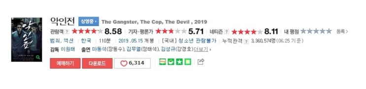  악인전VOD출시 마동석이 보다 마동석같이 나온 영화 뻔하지만 볼만하다