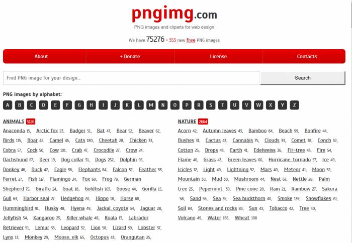  PNG images and cliparts for web design / 배경이 투명한 이미지