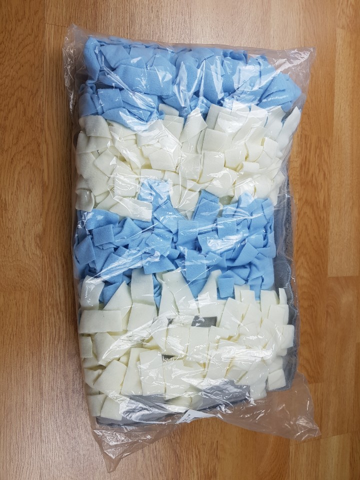  강아지 노즈워크 마약담요 개봉기+먼지제거