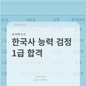  세 번째 도전, 한능검 1급