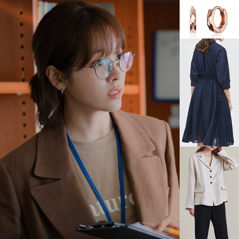 봄밤 한지민 옷 귀걸이 안경 하나같이 다 예뻐