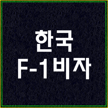  한국 F-1(F1)비자 체류자격 변경