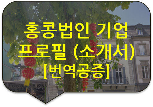 홍콩법인 기업 프로필(소개서) 번역공증 [회사정관/등기부등본번역공증][광진/잠실/아차산로/성수/뚝섬/논현/왕십리/신당/청담/구리/중랑/노원/남양주번역공증]