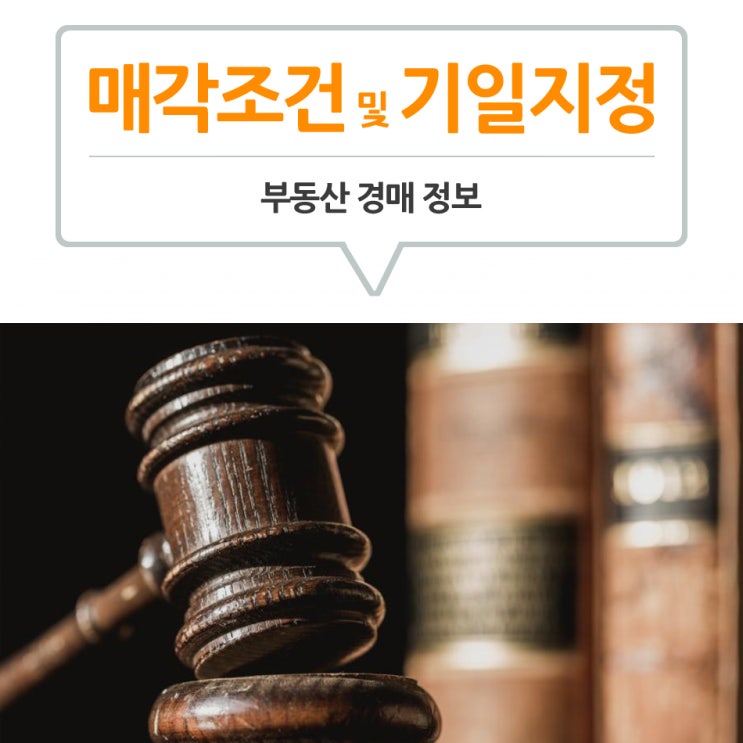  매각조건 결정 및 매각기일 등의 지정