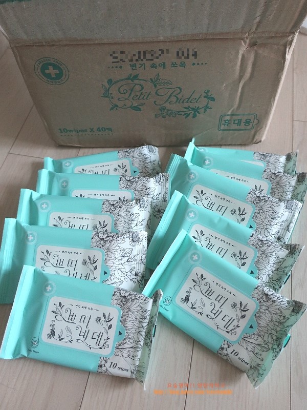  비데물티슈 [쁘띠비데] 변기 속에 쏘옥 비데물티슈 휴대용 10매
