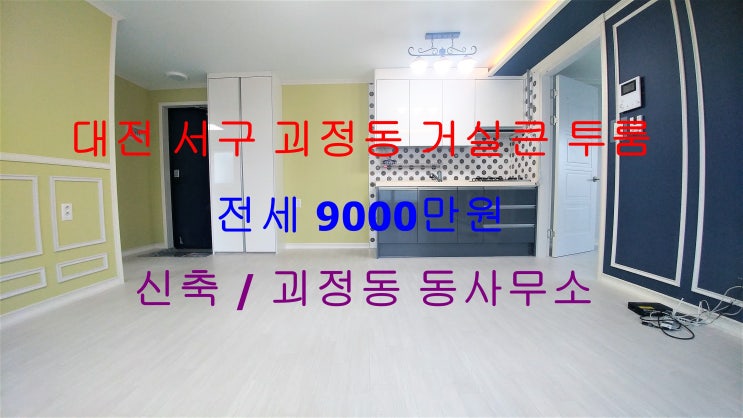  (대전 서구 괴정동) 괴정동 동사무소 인근에 있는 신축 ! 거실큰 전세 투룸입니다 ^^