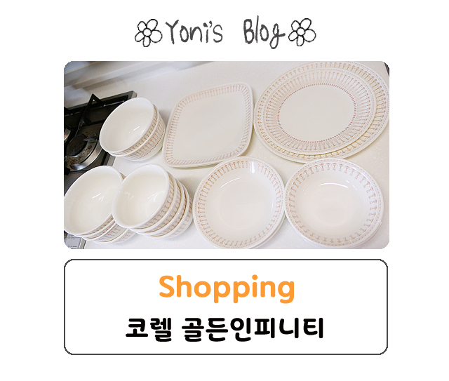  요니 shopping : 가볍고 잘 깨지지 않는 코렐 식기! (코렐 골든인피니티)