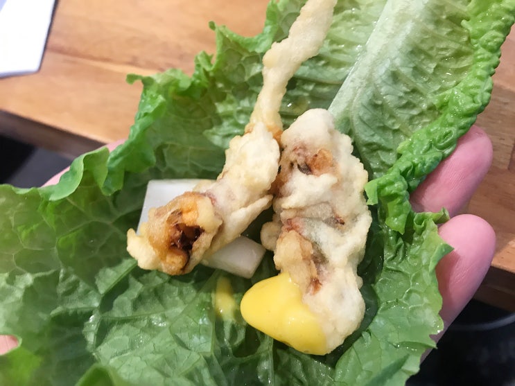  광주 충장로 맛집 진스통 상추튀김