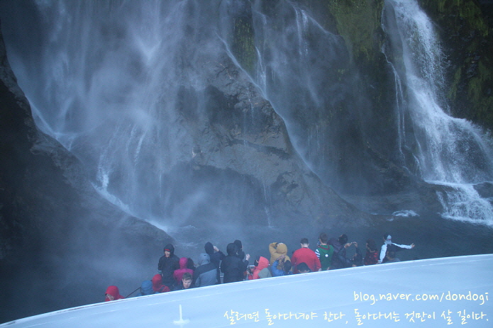  [밀퍼드사운드(Milford Sound)] 4. 밀퍼드사운드 유람선은 뭐니 뭐니 해도 폭포지, 스털링 폭포