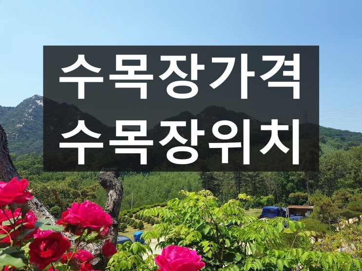  수목장가격 위치 자세히 안내 드립니다.