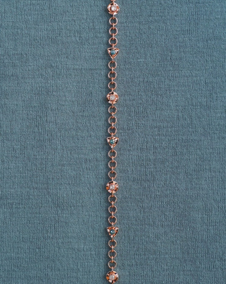  14k/18k 여성팔찌 (밀크-청록다이아몬드 Bracelet)