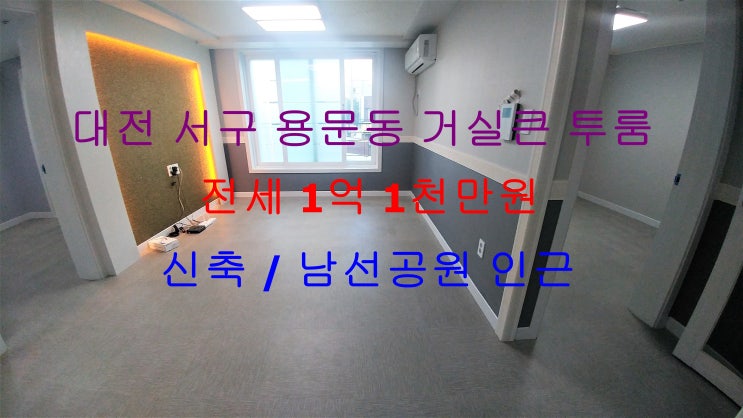  (대전 서구 용문동) 남선공원 인근에 있는 신축 거실큰 전세 투룸입니다 ^^